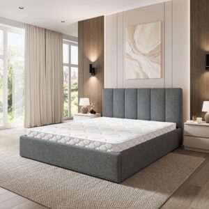 wohnli-moebel-suche-800001710661-1 POLSTERBETT NEMIS 120x200 cm mit Bettkästen - Grau Holz MASSENO Möbel > Betten > Polsterbetten Grau