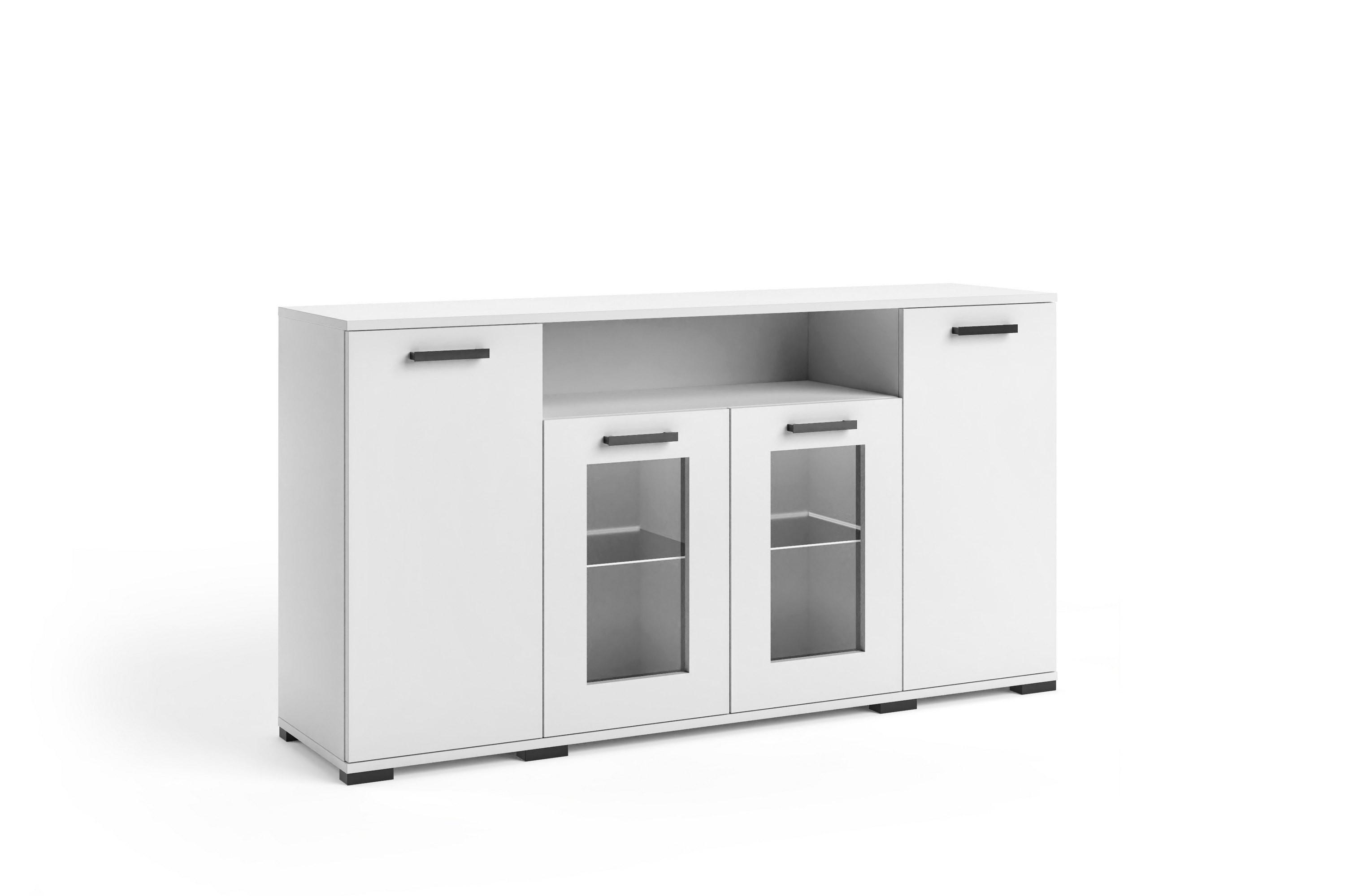 wohnli-moebel-suche-800001710669 Wohnli Möbelsuche - KOMMODE ALBANO 160/83/40cm mit 4 Schubladen Türen Weiß
