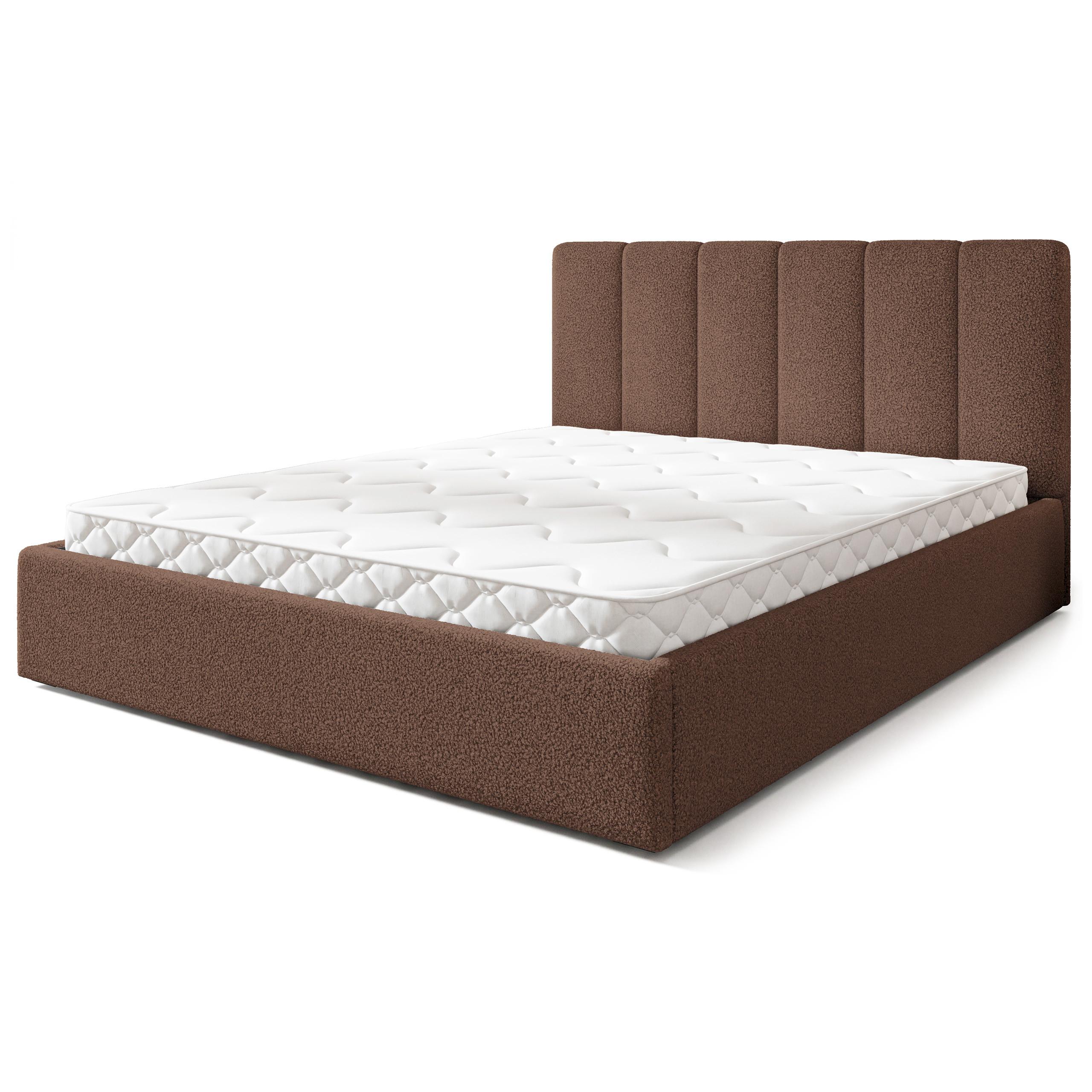 wohnli-moebel-suche-800001710673 Wohnli Möbelsuche - POLSTERBETT NEMIS 200x200 cm mit Bettkästen - Braun