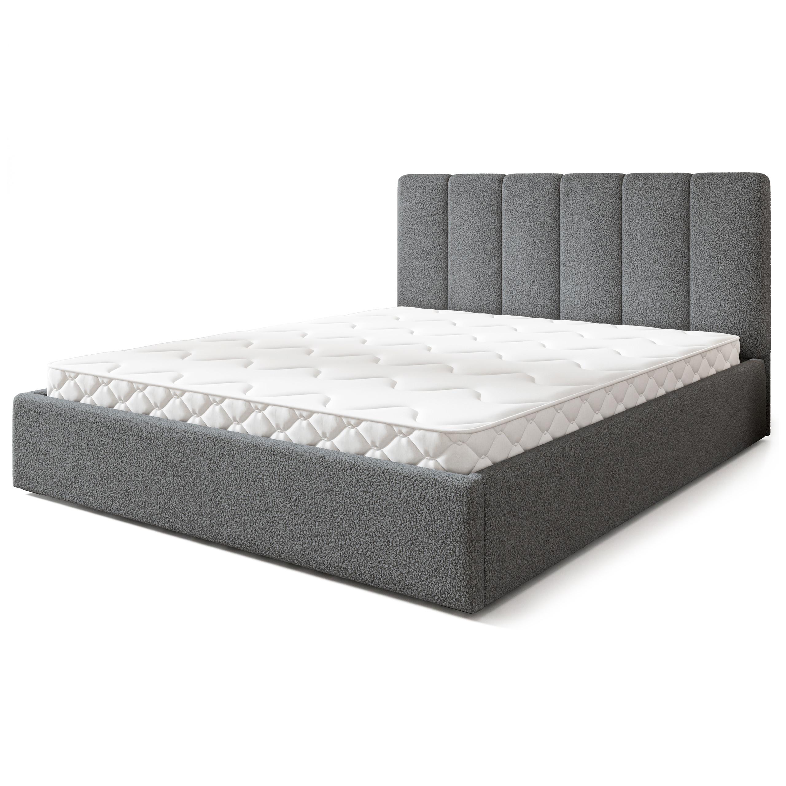 wohnli-moebel-suche-800001710686 Wohnli Möbelsuche - POLSTERBETT NEMIS 200x200 cm mit Bettkästen - Grau