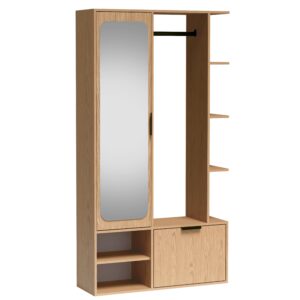wohnli-moebel-suche-800001717465 Wohnli Möbelsuche - GARDEROBENSCHRANK Nemrut Braun 100/189/33 cm – Modern
