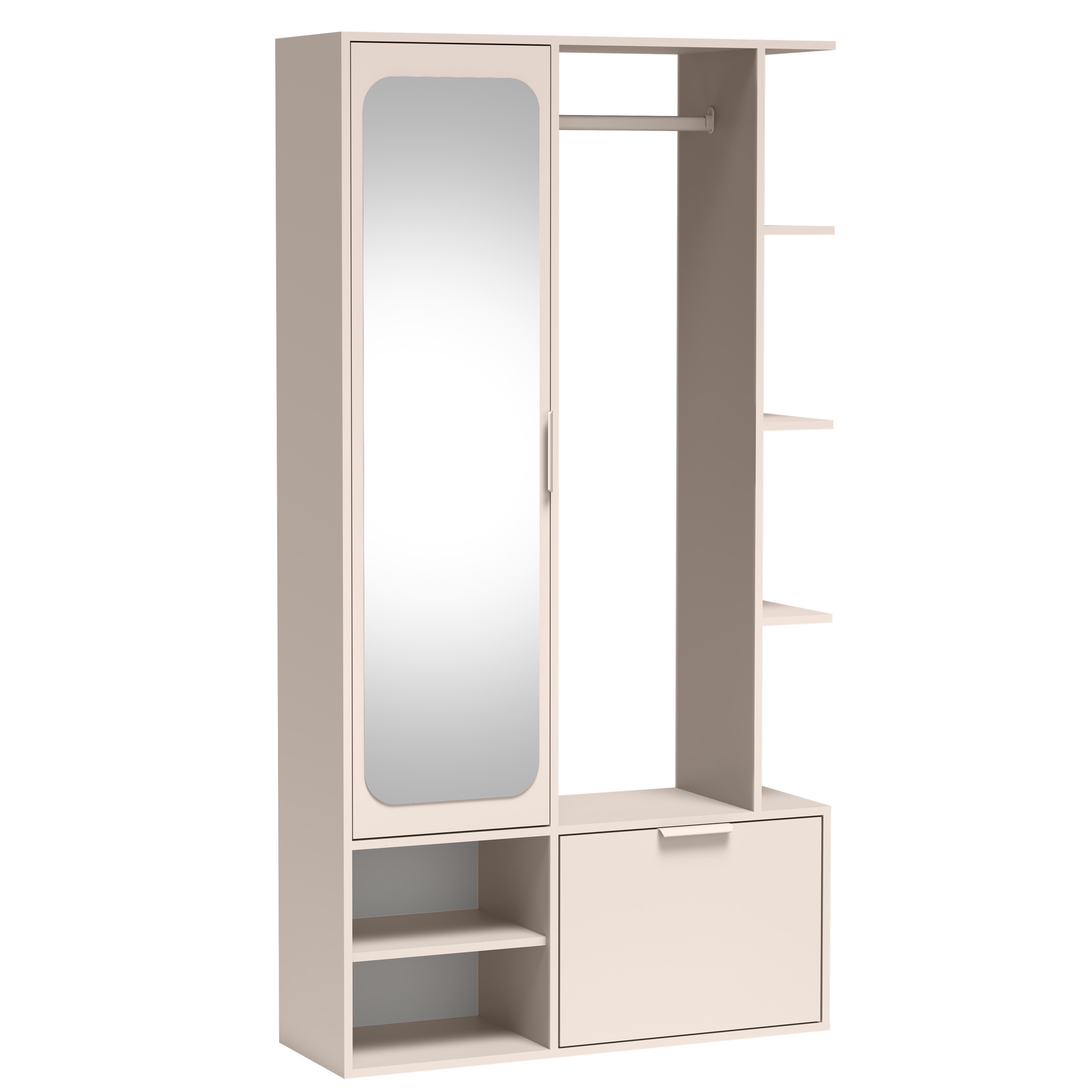 wohnli-moebel-suche-800001717468 Wohnli Möbelsuche - GARDEROBENSCHRANK Nemrut Beige 100/189/33 cm – Modern