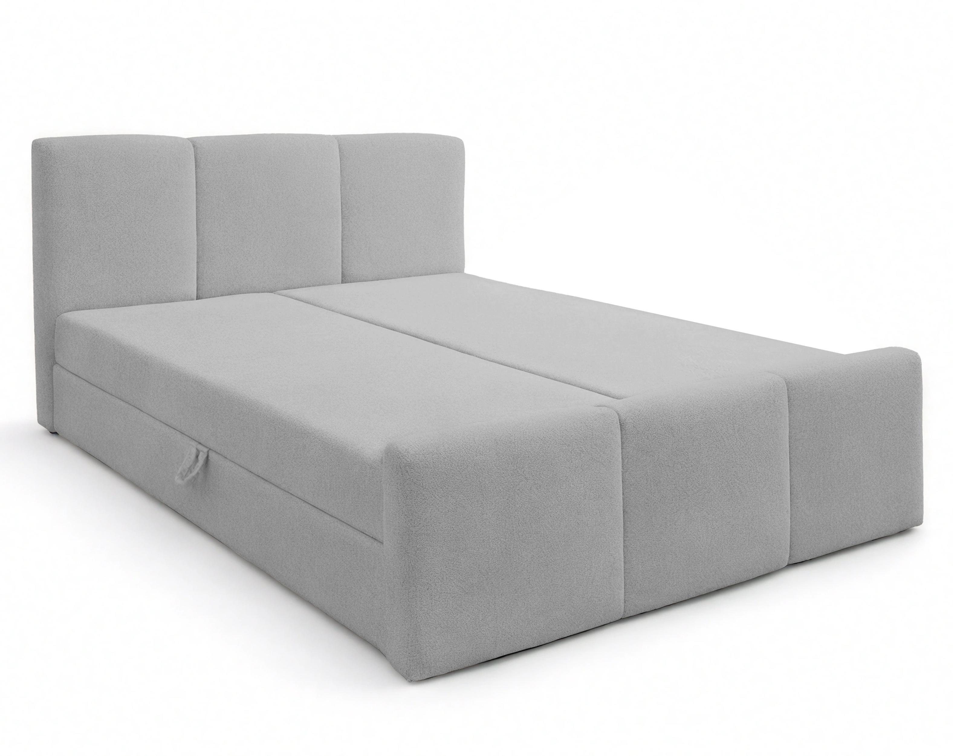 wohnli-moebel-suche-800001717512 Wohnli Möbelsuche - BOXBETT ANKARRA 180x200 cm mit Bettkasten und Matratze - Hellgrau + TOPPER