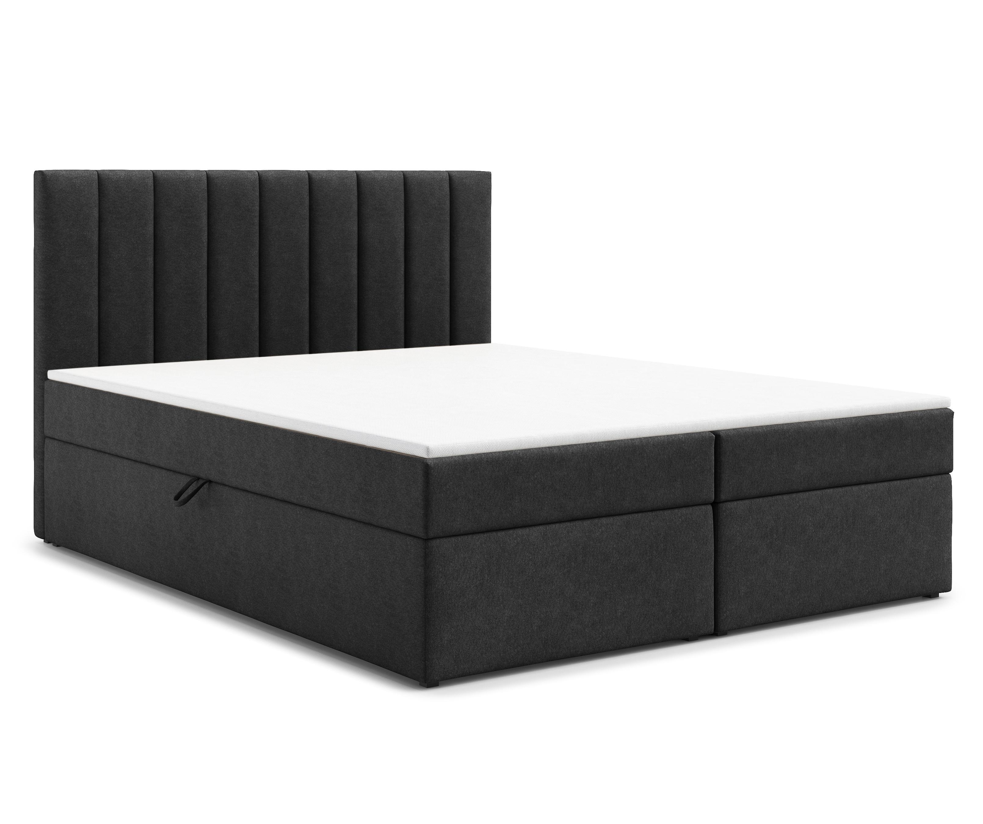 wohnli-moebel-suche-800001717525 Wohnli Möbelsuche - BOXBETT BURSA 180x200 cm mit Bettkasten und Matratze - Schwarz + TOPPER