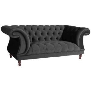 wohnli-moebel-suche-800001719141 Wohnli Möbelsuche - CHESTERFIELD Sofa 2-Sitzer Kaylin Samtvelours schwarz