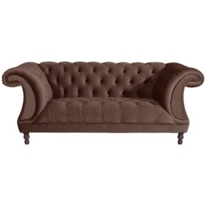 wohnli-moebel-suche-800001719157-1 CHESTERFIELD Sofa 2-Sitzer Kaylin Samtvelours braun Kunststoff 58aufmkessel Möbel > Sofas & Couches > Sofas Braun