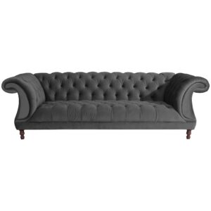 wohnli-moebel-suche-800001719202-1 CHESTERFIELD Sofa 3-Sitzer Kaylin Samtvelours anthrazit Kunststoff 58aufmkessel Möbel > Sofas & Couches > Sofas Anthrazit