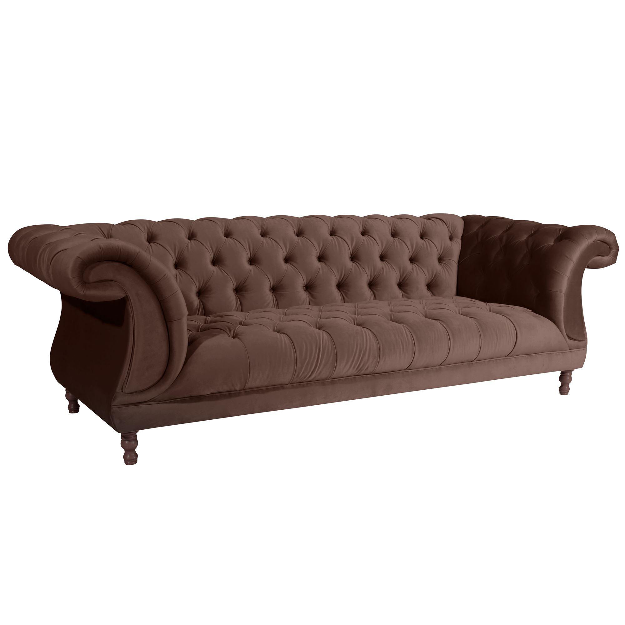 wohnli-moebel-suche-800001719204 Wohnli Möbelsuche - CHESTERFIELD Sofa 3-Sitzer Kaylin Samtvelours braun