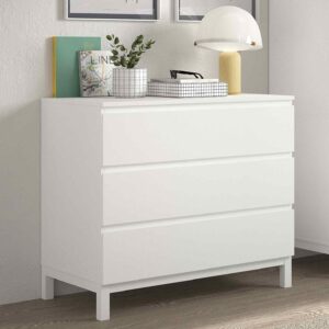 wohnli-moebel-suche-800001719373-1 KOMMODE MDF Kiefer weiß 3 Schubladen robust stabil pflegeleicht Holz 58aufmkessel Möbel > Kommoden & Schubladenschränke > Kommoden Weiß