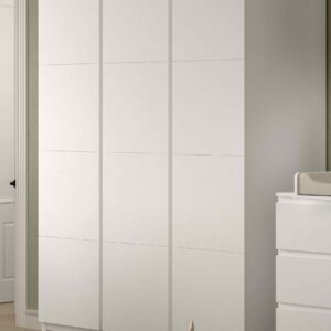wohnli-moebel-suche-800001719414-1 KLEIDERSCHRANK MDF Kiefer weiß 3 Türen Wäscheinteilung robust stabil Holz 58aufmkessel Möbel > Schränke > Kleiderschränke Weiß