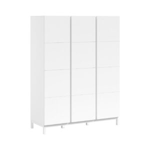 wohnli-moebel-suche-800001719414 Wohnli Möbelsuche - KLEIDERSCHRANK MDF Kiefer weiß 3 Türen Wäscheinteilung robust stabil