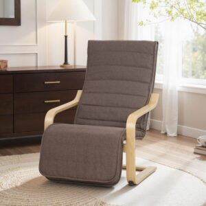 wohnli-moebel-suche-800001721431-1 SESSEL Polyester Birkenholz Braun Textil HOMCOM Möbel > Sessel > Relaxsessel Braun