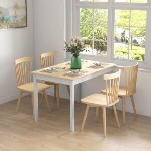wohnli-moebel-suche-800001721438-1 ESSTISCH Kiefernholz Natur Holz HOMCOM Möbel > Tische > Esstische Braun