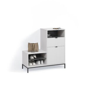 wohnli-moebel-suche-800001721613 Wohnli Möbelsuche - SCHUHSCHRANK Aterno Weiß 100 x 98.5 cm mit Tür und Schublade