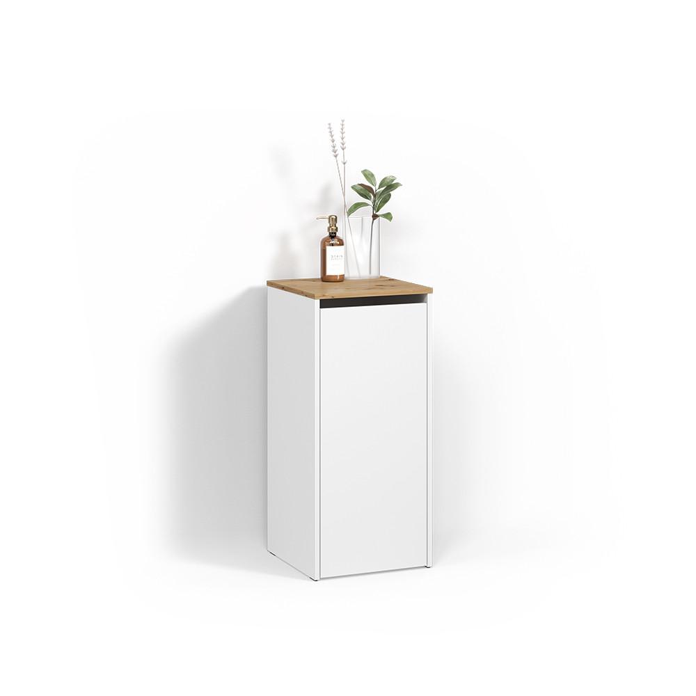 wohnli-moebel-suche-800001721883 Wohnli Möbelsuche - BADSCHRANK Paolina Weiß/Artisan 40.2 x 88.2 cm mit Wäschkorb