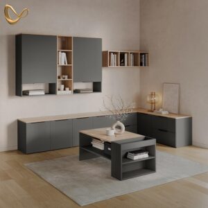 wohnli-moebel-suche-800001721894-1 HÄNGESCHRANK Piave Anthrazit 60 x 100 cm mit Tür Holzwerkstoff Livinity® Möbel > Kommoden & Schubladenschränke > Konsolentische Anthrazit