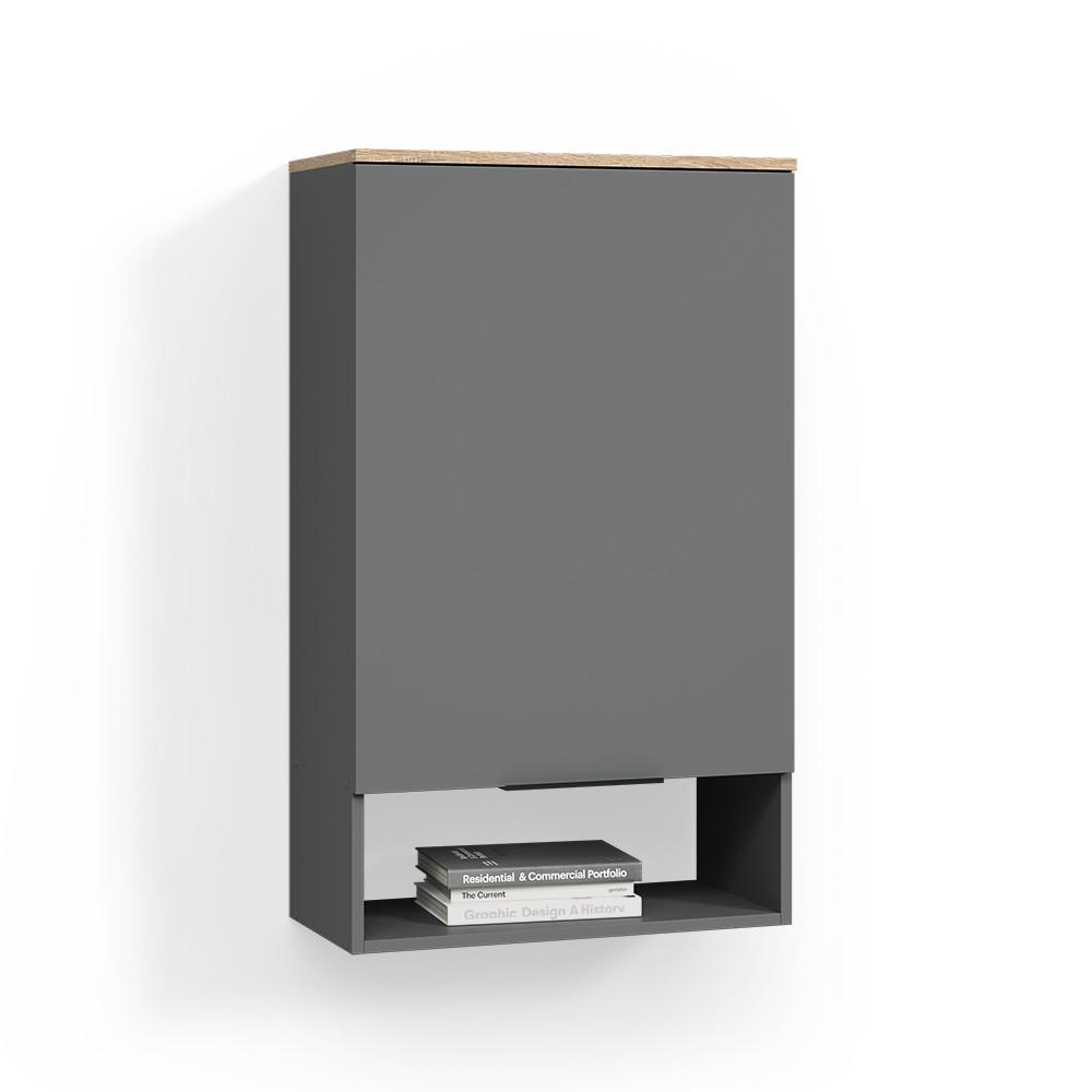 Wohnli Möbelsuche - HÄNGESCHRANK Piave Anthrazit 60 x 100 cm mit Tür
