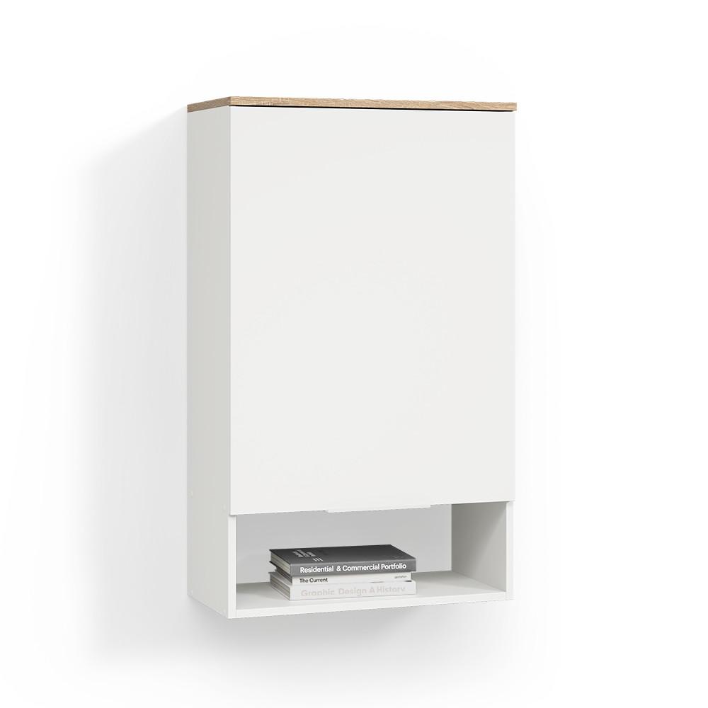 Wohnli Möbelsuche - HÄNGESCHRANK Piave Weiß/Sonoma 60 x 100 cm mit Tür