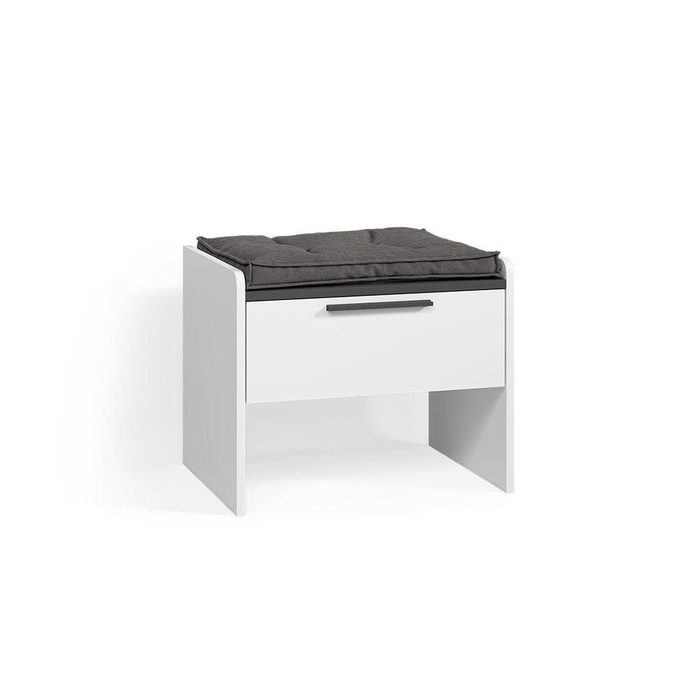 Wohnli Möbelsuche - ESSZIMMERBANK Tiberio Weiß 53.5 x 41.1 cm mit 1 Schublade