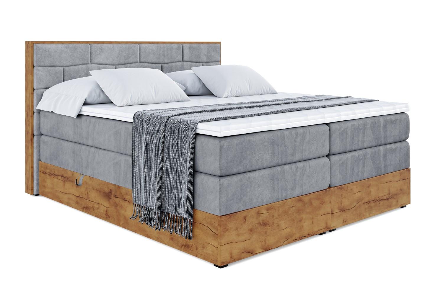 wohnli-moebel-suche-800001729657 Wohnli Möbelsuche - BOXSPRINGBETT mit Matratze H3|H4 und Lattenrost - LOLLI8 KING-200x200 - Grau Casablanca