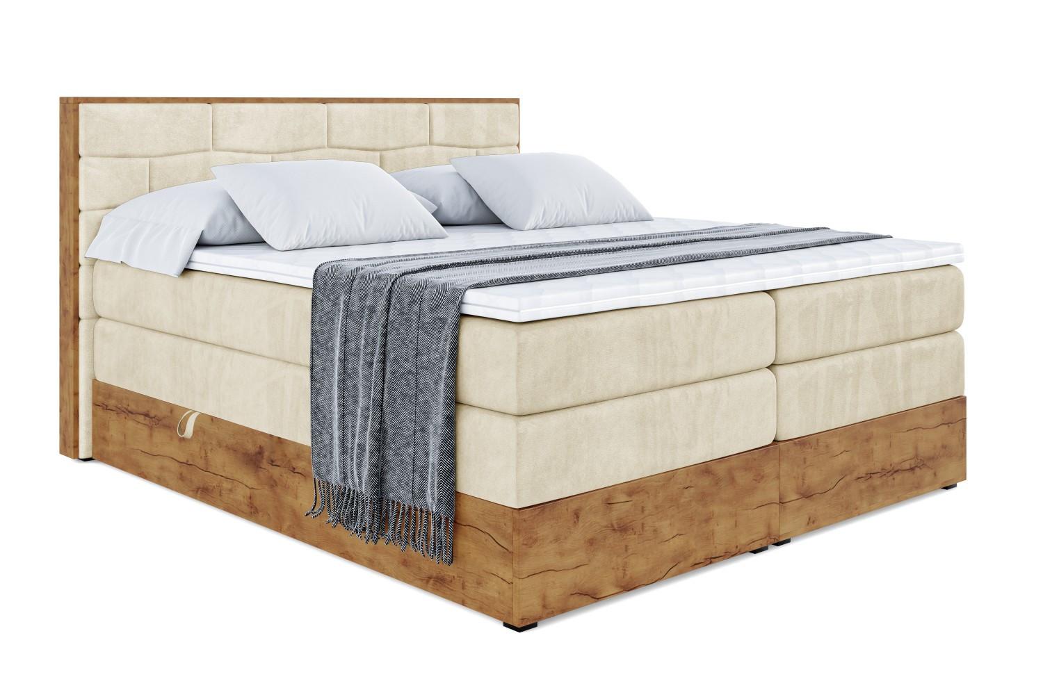 wohnli-moebel-suche-800001729686 Wohnli Möbelsuche - BOXSPRINGBETT mit Matratze H3|H4 und Lattenrost - LOLLI8 KING-140x200 - Beige Monolith