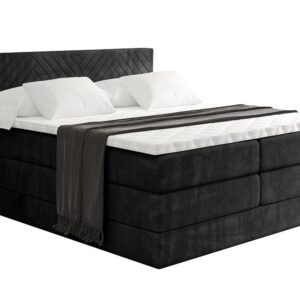 wohnli-moebel-suche-800001729694 Wohnli Möbelsuche - BOXSPRINGBETT mit Matratze H3|H4 und Lattenrost - VEXA KING-120x200 - Schwarz Casablanca