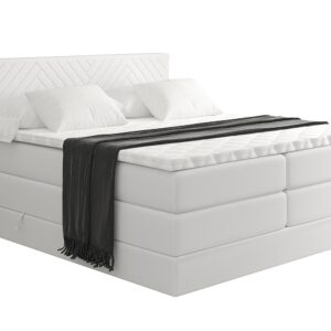 wohnli-moebel-suche-800001729696 Wohnli Möbelsuche - BOXSPRINGBETT mit Matratze H3|H4 und Lattenrost - VEXA KING-120x200 - Weiß