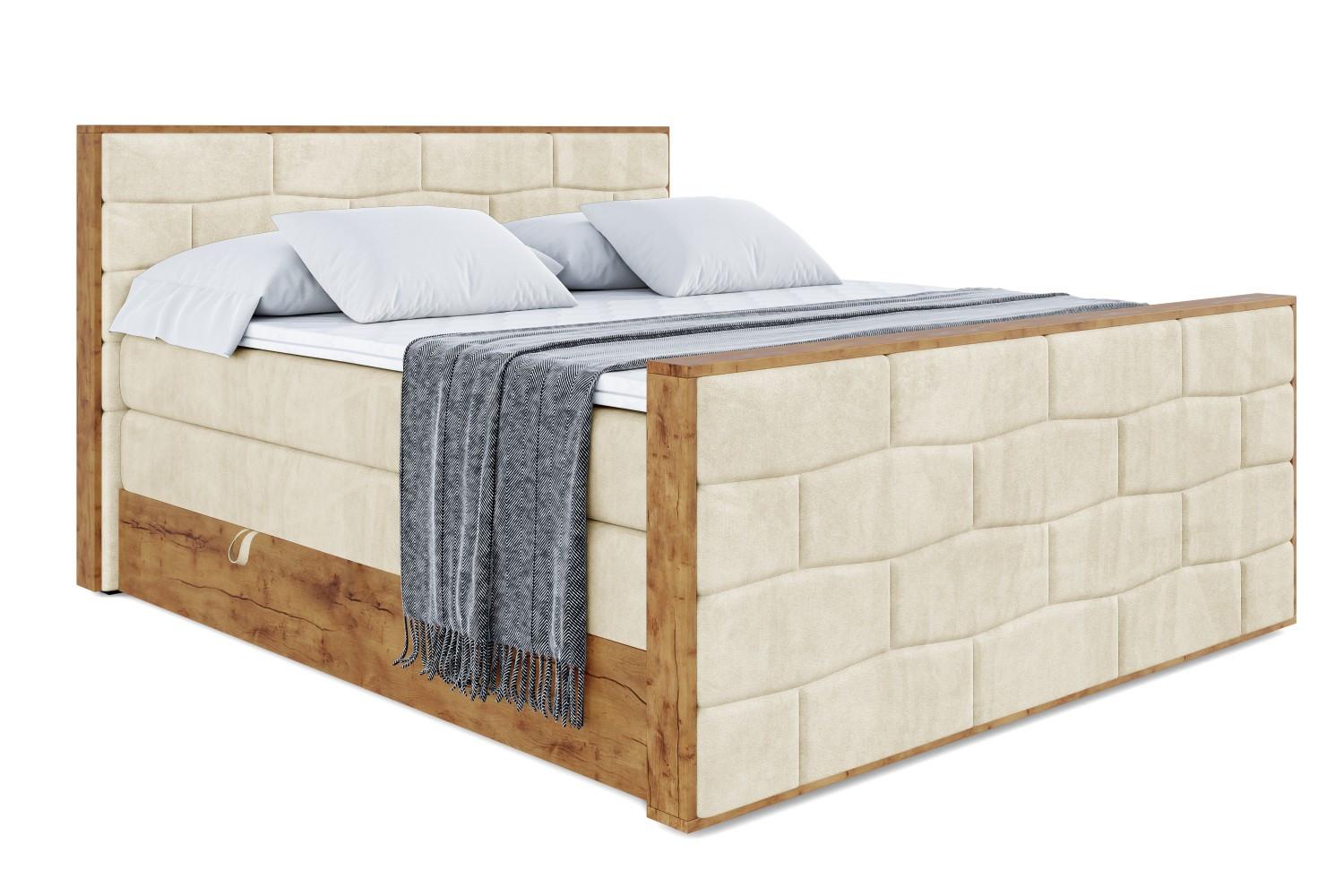 wohnli-moebel-suche-800001729800 Wohnli Möbelsuche - BOXSPRINGBETT mit Matratze H3|H4 und Lattenrost - LOLLI8-Z KING-200x200 - Beige Monolith