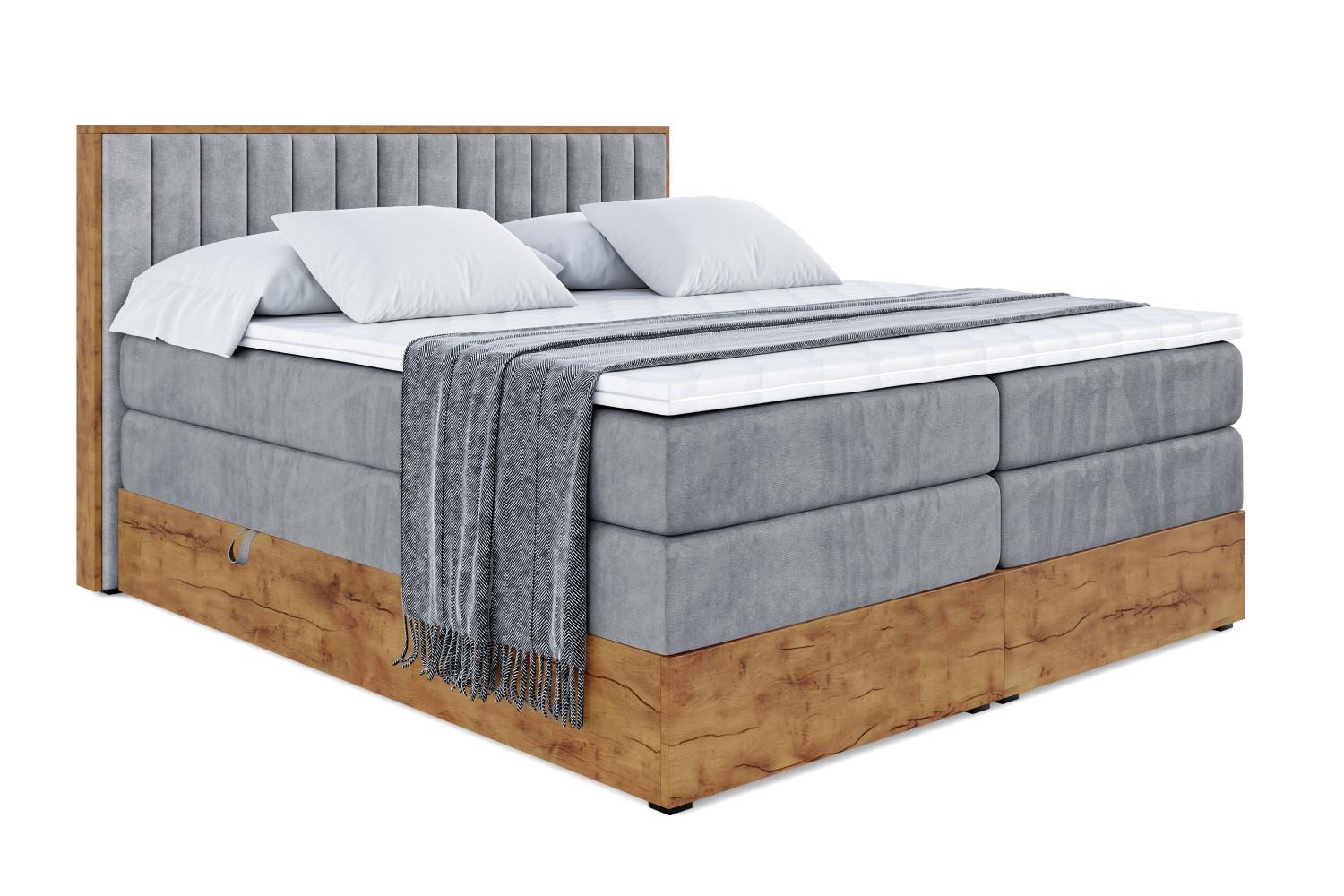 wohnli-moebel-suche-800001729903 Wohnli Möbelsuche - BOXSPRINGBETT mit Matratze H3|H4 und Lattenrost - LOLLI4 KING-180x200 - Grau Casablanca