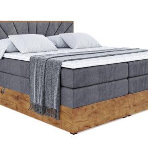 wohnli-moebel-suche-800001730029 Wohnli Möbelsuche - BOXSPRINGBETT mit Matratze H3|H4 und Lattenrost - LOLLI6 KING-140x200 - Dunkelgrau Casablanca