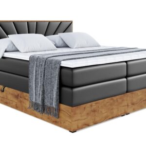 wohnli-moebel-suche-800001730040 Wohnli Möbelsuche - BOXSPRINGBETT mit Matratze H3|H4 und Lattenrost - LOLLI6 KING-140x200 - Schwarz