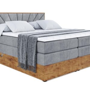wohnli-moebel-suche-800001730056 Wohnli Möbelsuche - BOXSPRINGBETT mit Matratze H3|H4 und Lattenrost - LOLLI6 KING-160x200 - Grau Casablanca