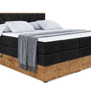 wohnli-moebel-suche-800001730074 Wohnli Möbelsuche - BOXSPRINGBETT mit Matratze H3|H4 und Lattenrost - LOLLI6 KING-160x200 - Schwarz Casablanca
