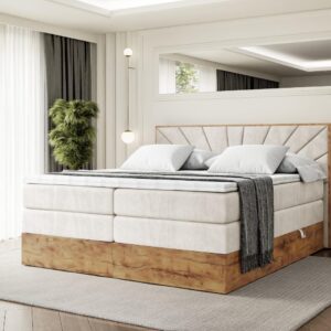wohnli-moebel-suche-800001730076-1 BOXSPRINGBETT mit Matratze H3|H4 und Lattenrost - LOLLI6 KING-180x200 - Beige Casablanca Holzwerkstoff ALTDECOR Möbel > Betten > Boxspringbetten Beige