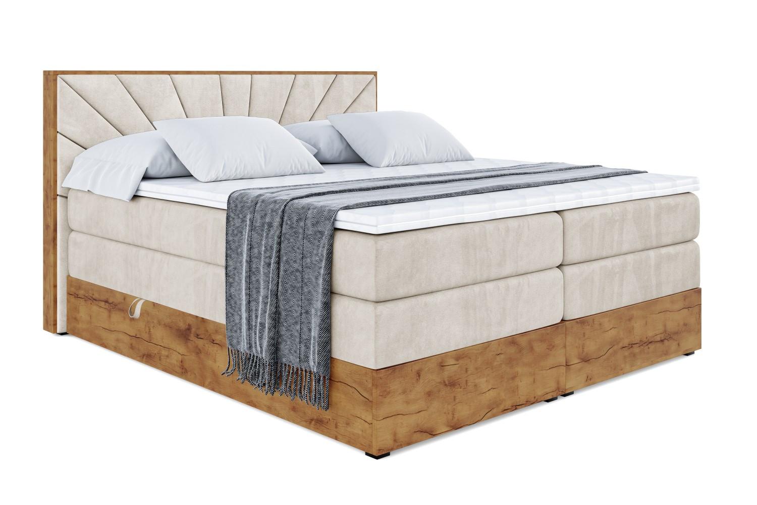 wohnli-moebel-suche-800001730076 Wohnli Möbelsuche - BOXSPRINGBETT mit Matratze H3|H4 und Lattenrost - LOLLI6 KING-180x200 - Beige Casablanca
