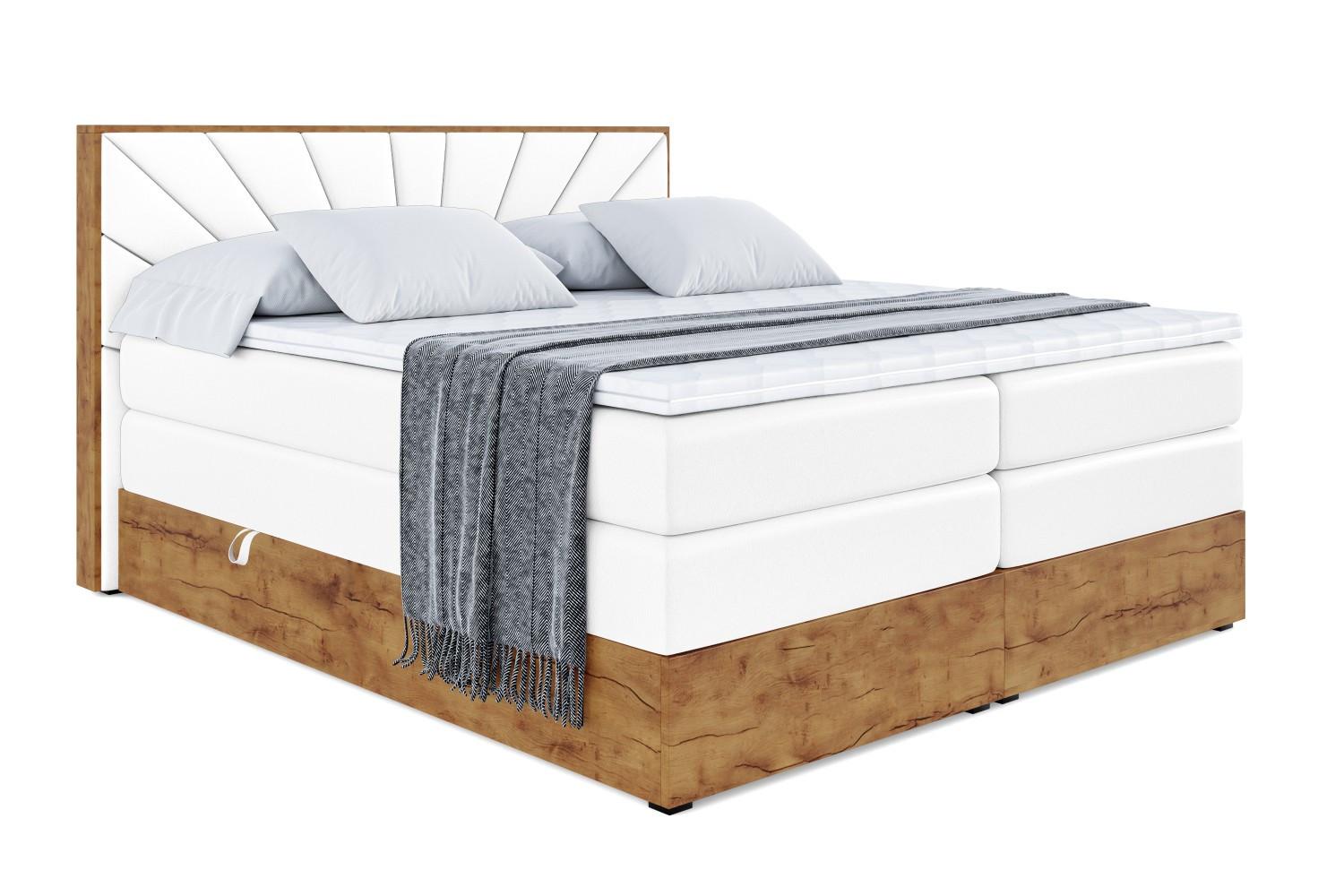 wohnli-moebel-suche-800001730080 Wohnli Möbelsuche - BOXSPRINGBETT mit Matratze H3|H4 und Lattenrost - LOLLI6 KING-140x200 - Weiß