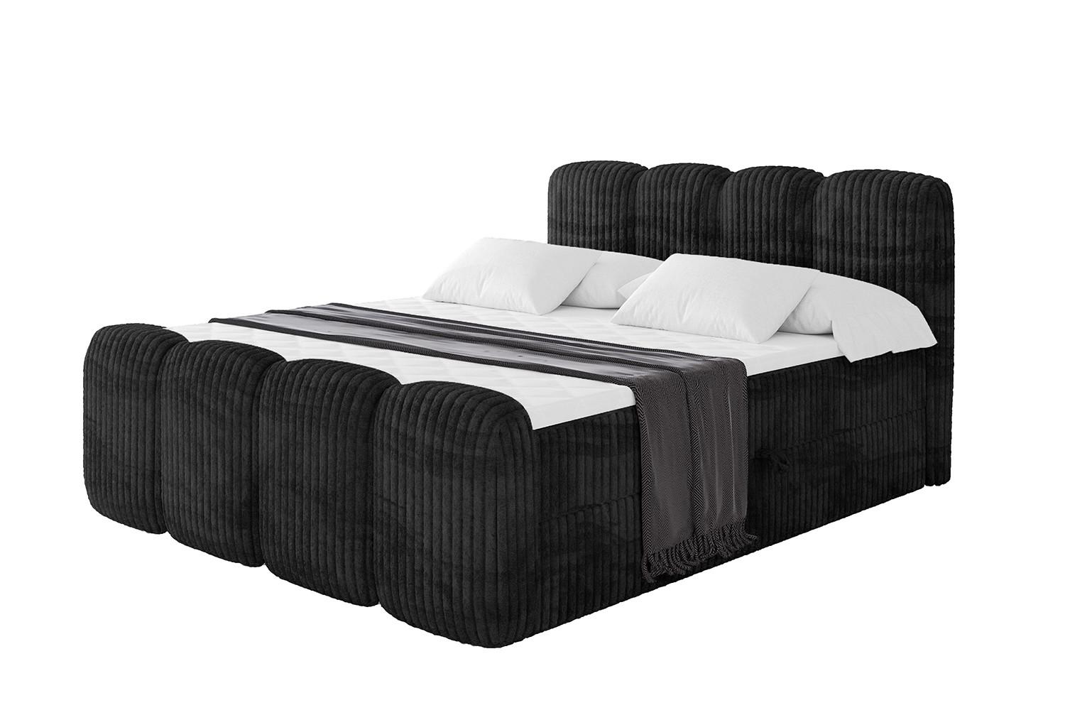 wohnli-moebel-suche-800001730092 Wohnli Möbelsuche - BOXBETT mit Matratze H4 und Lattenrost - NINA-Z - 160x200 cm - Schwarz