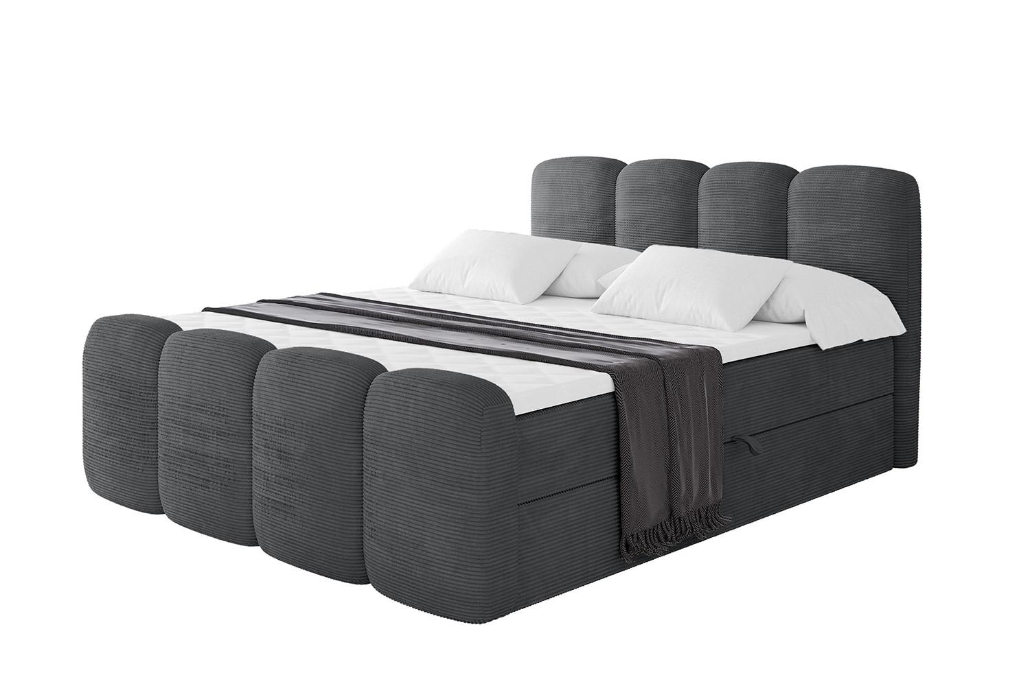 wohnli-moebel-suche-800001730118 Wohnli Möbelsuche - BOXBETT mit Matratze H4 und Lattenrost - NINA-Z - 120x200 cm - Dunkelgrau