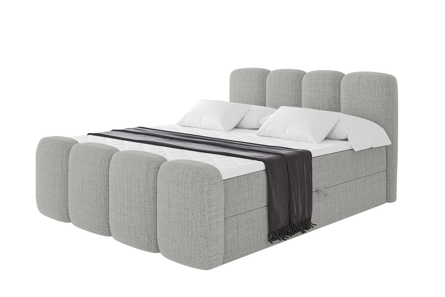 wohnli-moebel-suche-800001730163 Wohnli Möbelsuche - BOXBETT mit Matratze H4 und Lattenrost - NINA-Z - 160x200 cm - Hellgrau