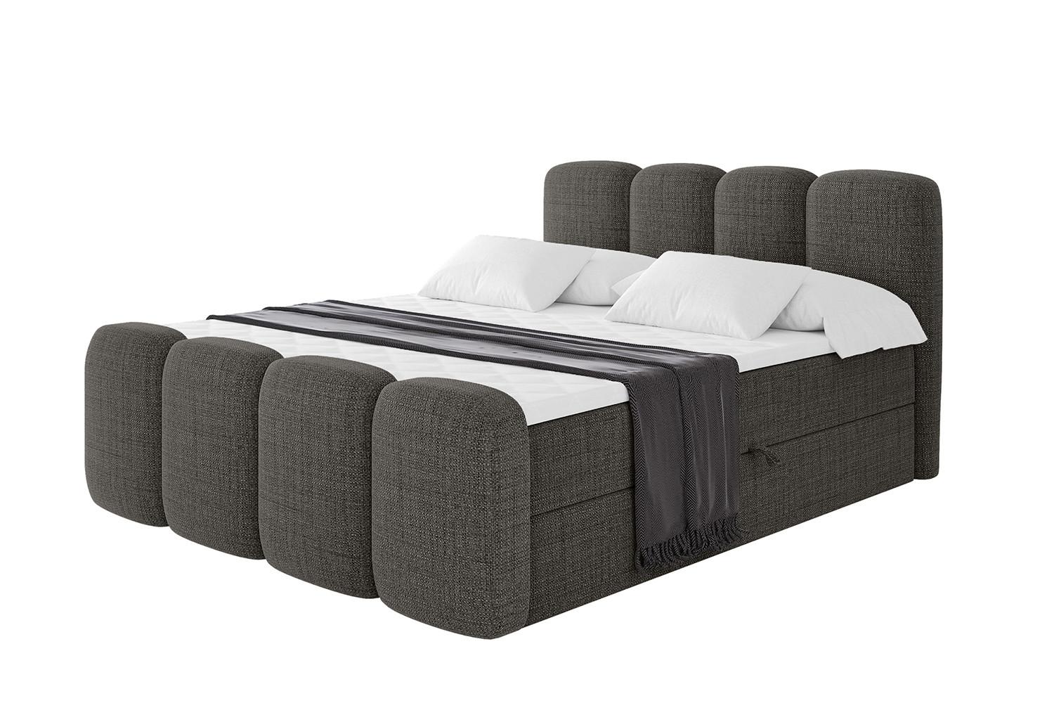 wohnli-moebel-suche-800001730164 Wohnli Möbelsuche - BOXBETT mit Matratze H4 und Lattenrost - NINA-Z - 120x200 cm - Grau