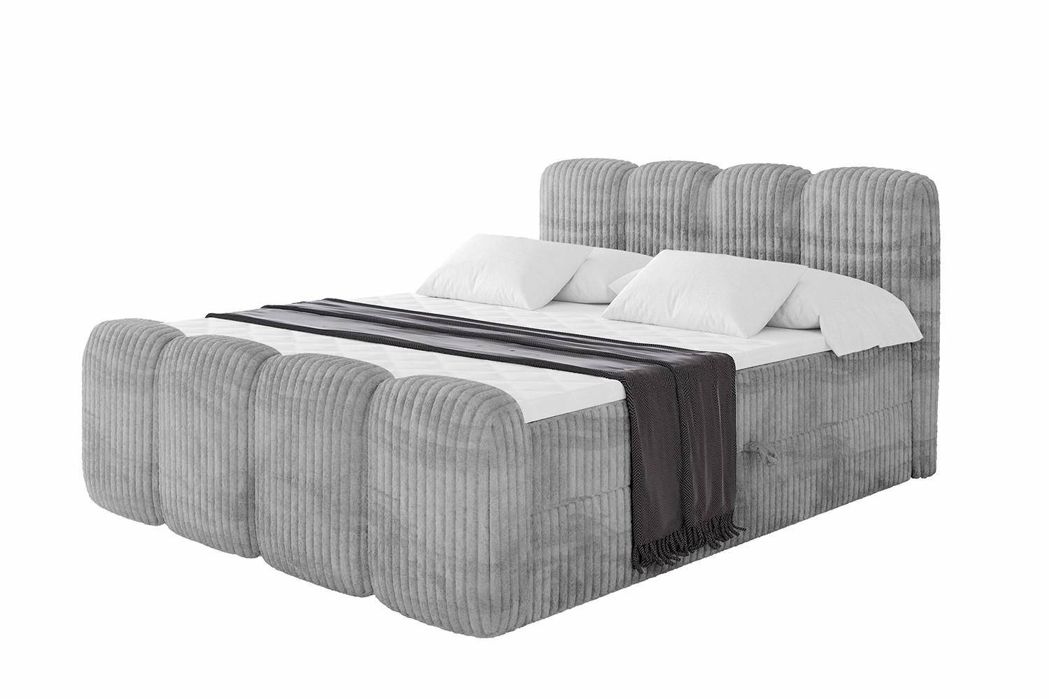 wohnli-moebel-suche-800001730176 Wohnli Möbelsuche - BOXBETT mit Matratze H4 und Lattenrost - NINA-Z - 160x200 cm - Hellgrau