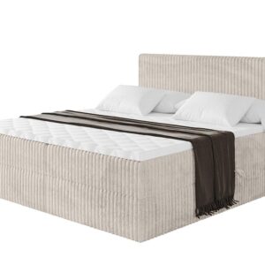 Wohnli Möbelsuche - BOXBETT mit Matratze H3 und Lattenrost - TOLO - 120x200 Cord - Creme