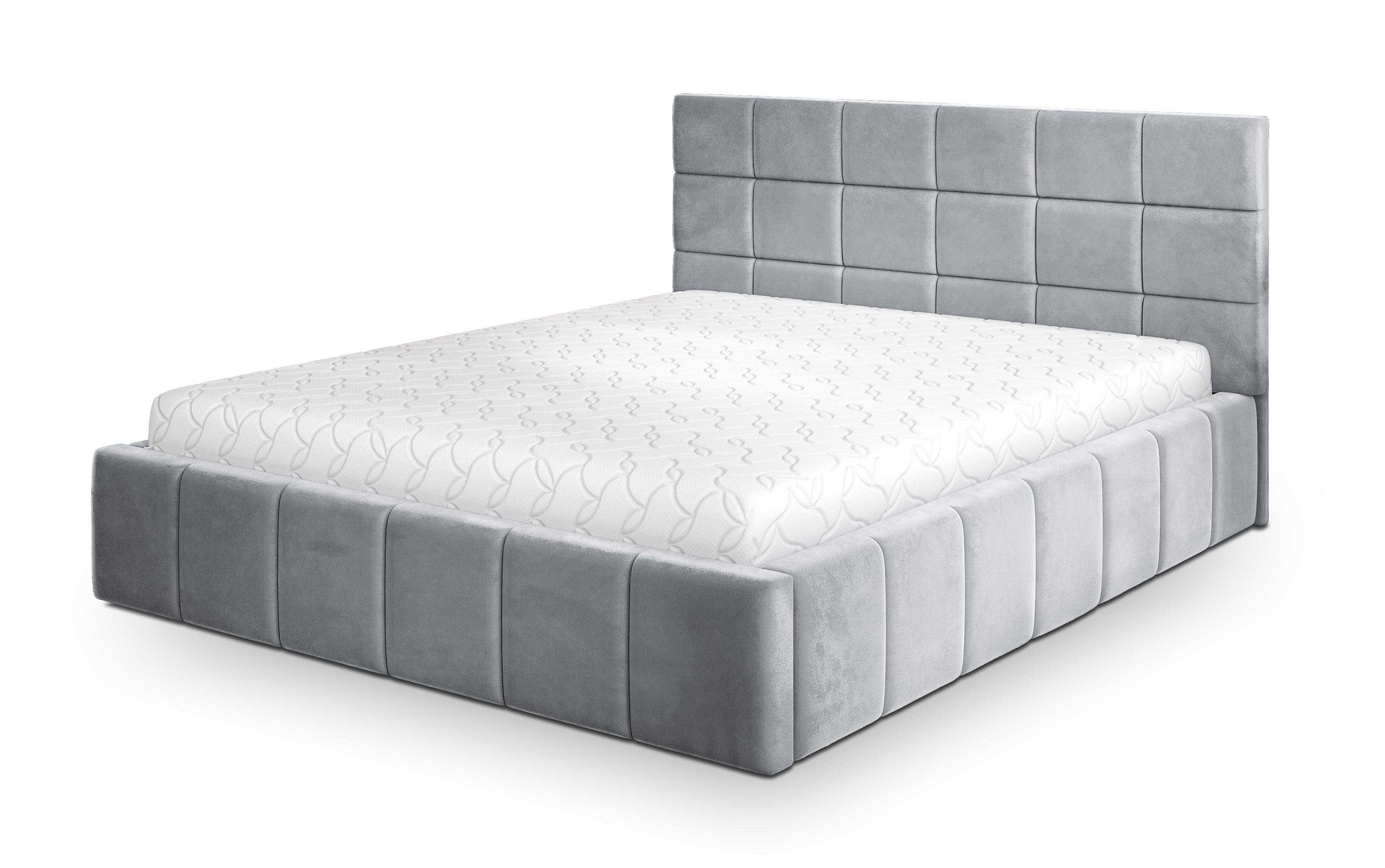 wohnli-moebel-suche-800001731323 Wohnli Möbelsuche - POLSTERBETT VERTO K 200x200 cm mit Bettkästen - Hellgrau