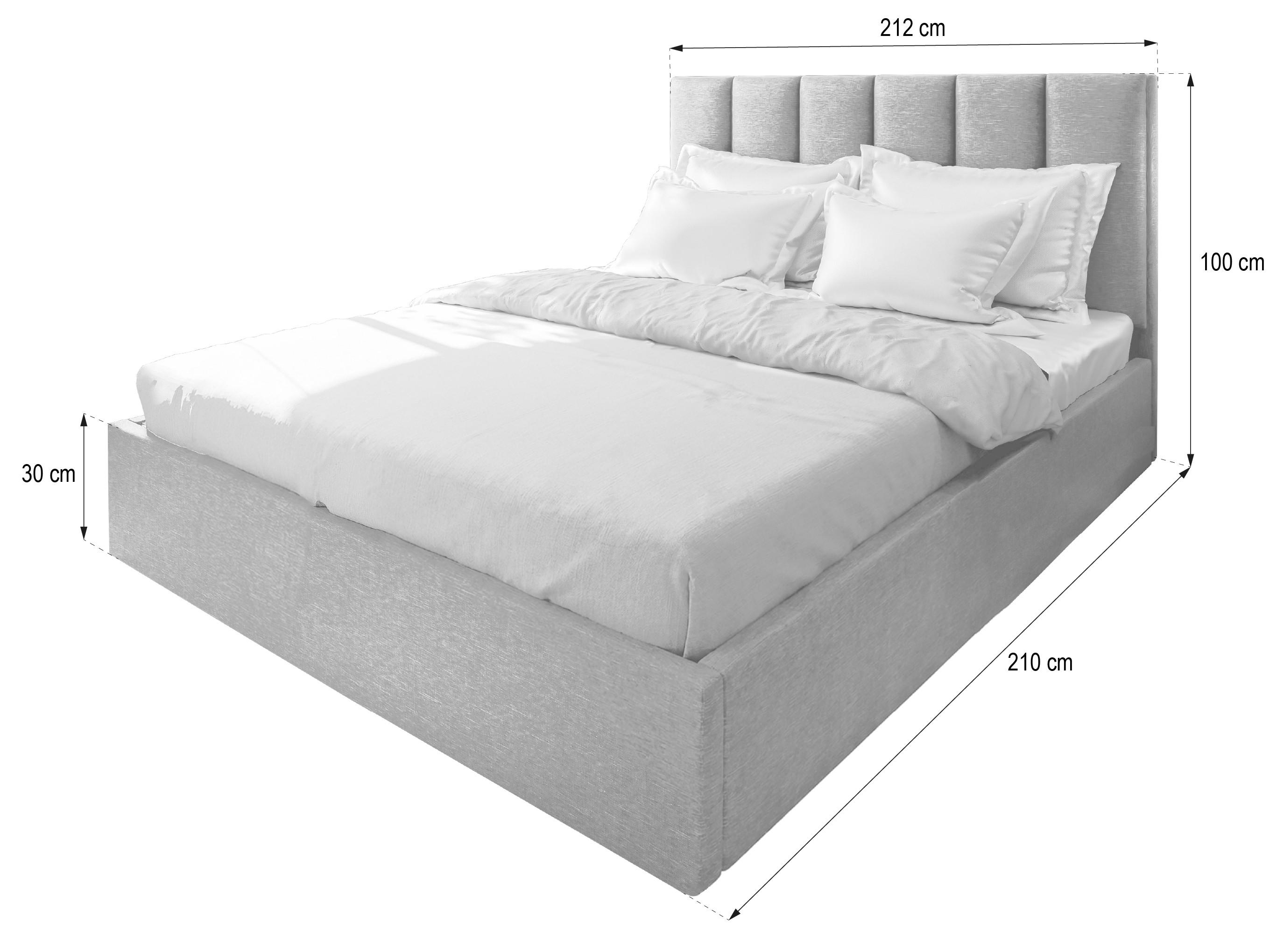 POLSTERBETT LURE 200x200 cm mit Bettkästen - Braun Textil MASSENO Möbel > Betten > Polsterbetten Braun