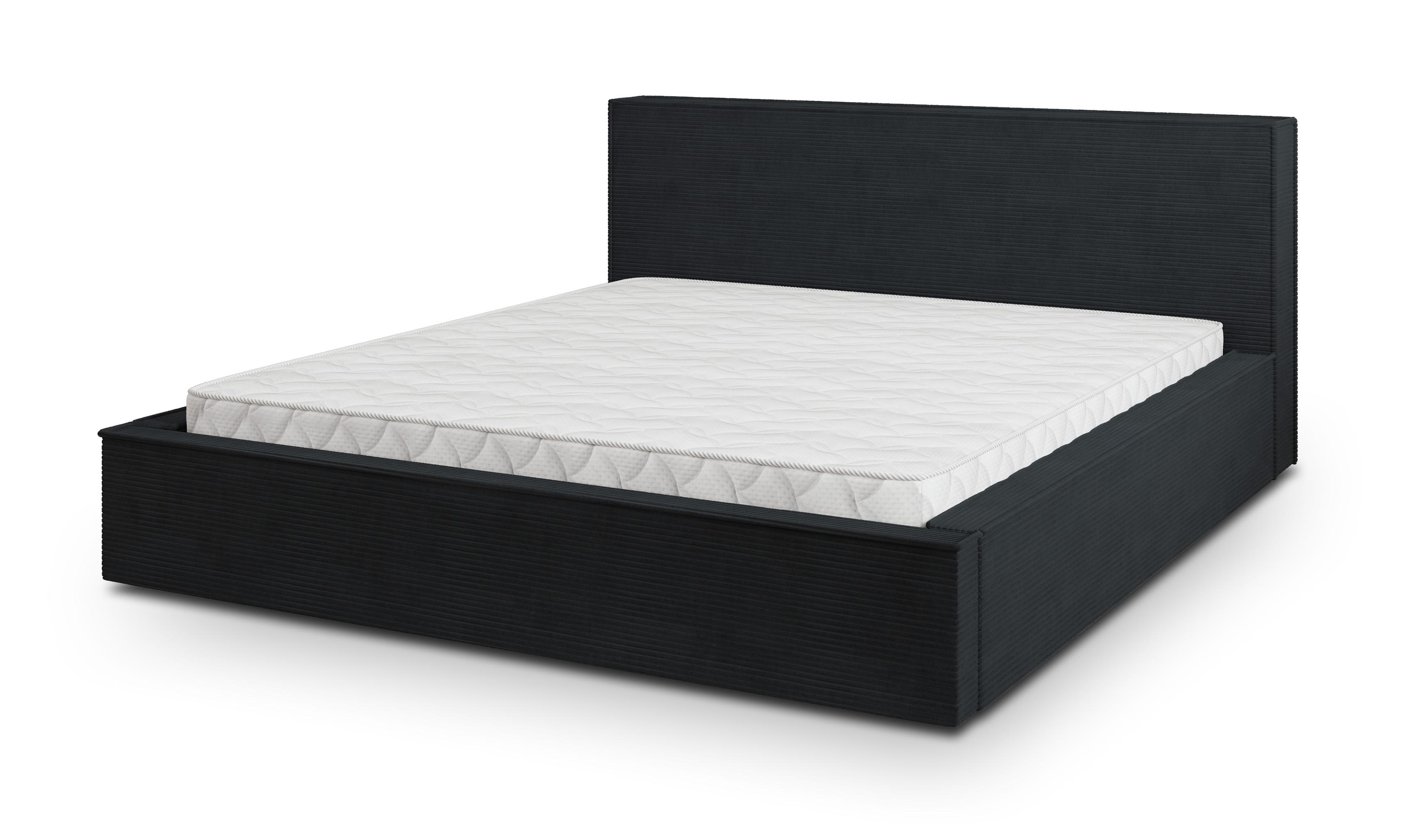 wohnli-moebel-suche-800001731559 Wohnli Möbelsuche - POLSTERBETT CELORA P 200x200 cm mit Bettkästen - Schwarz
