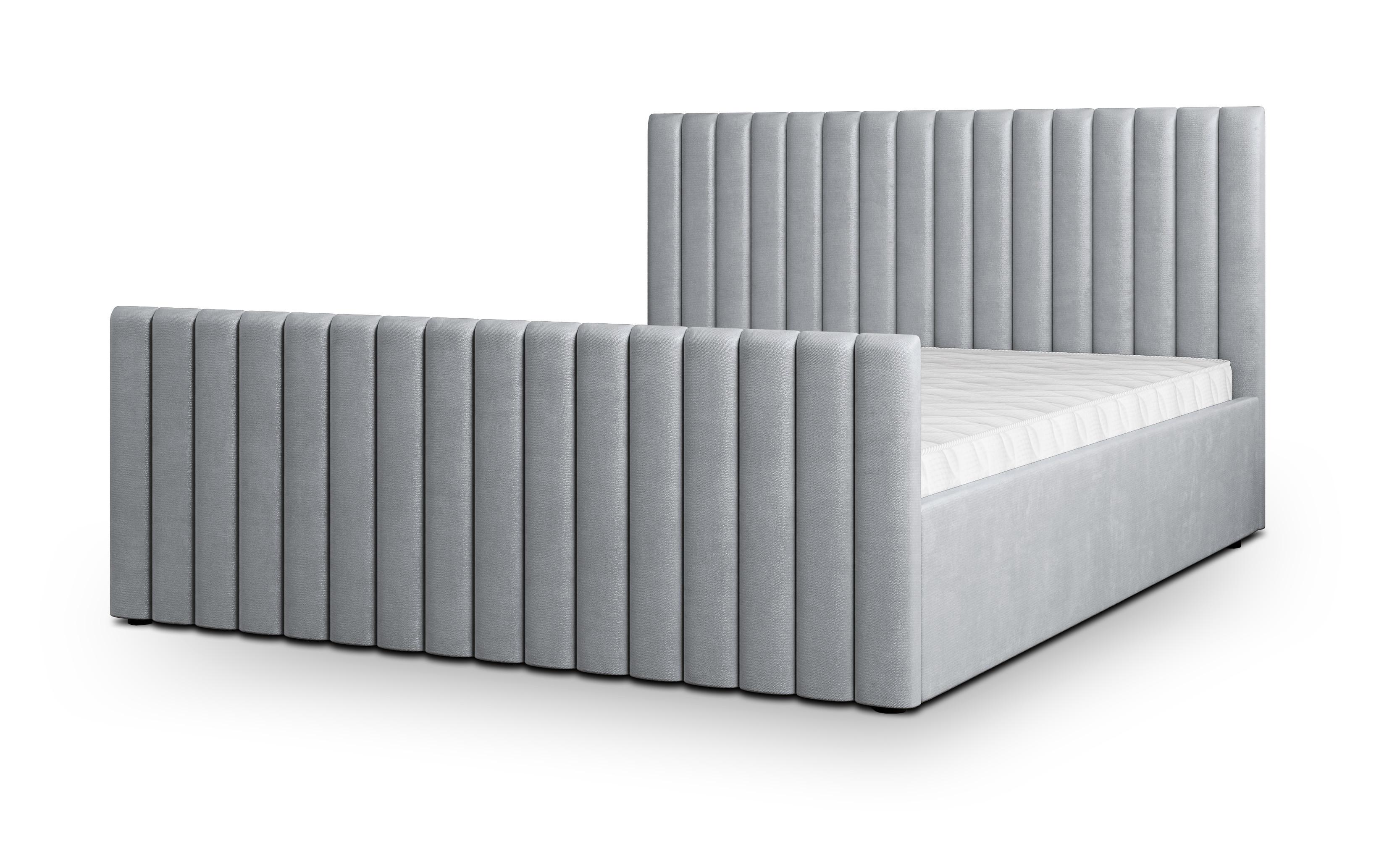 Wohnli Möbelsuche - POLSTERBETT CANOVA K 200x200 cm mit Bettkästen - Hellgrau