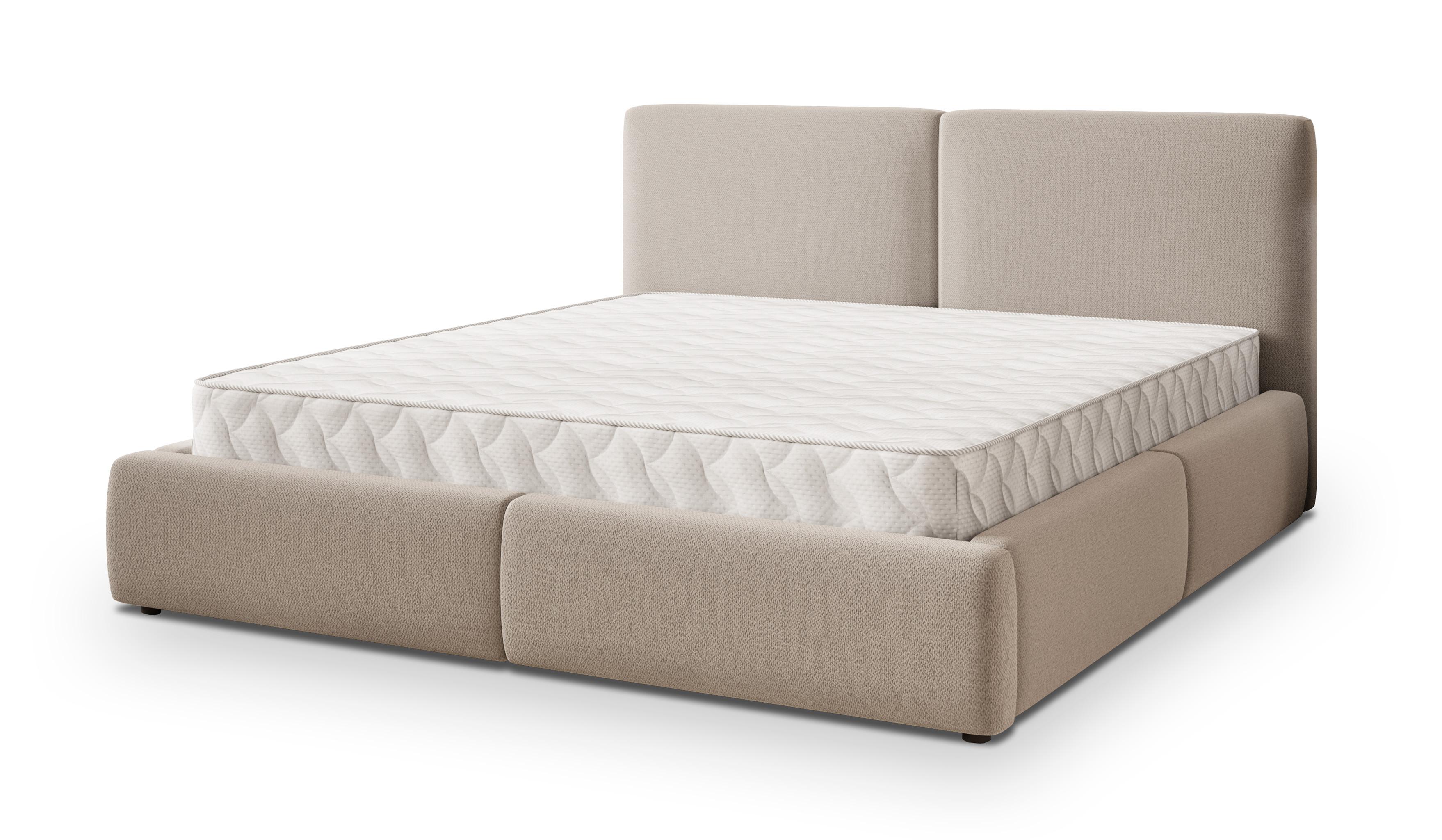 wohnli-moebel-suche-800001734860 Wohnli Möbelsuche - POLSTERBETT FELURO SR 200x200 cm mit Bettkästen - Beige