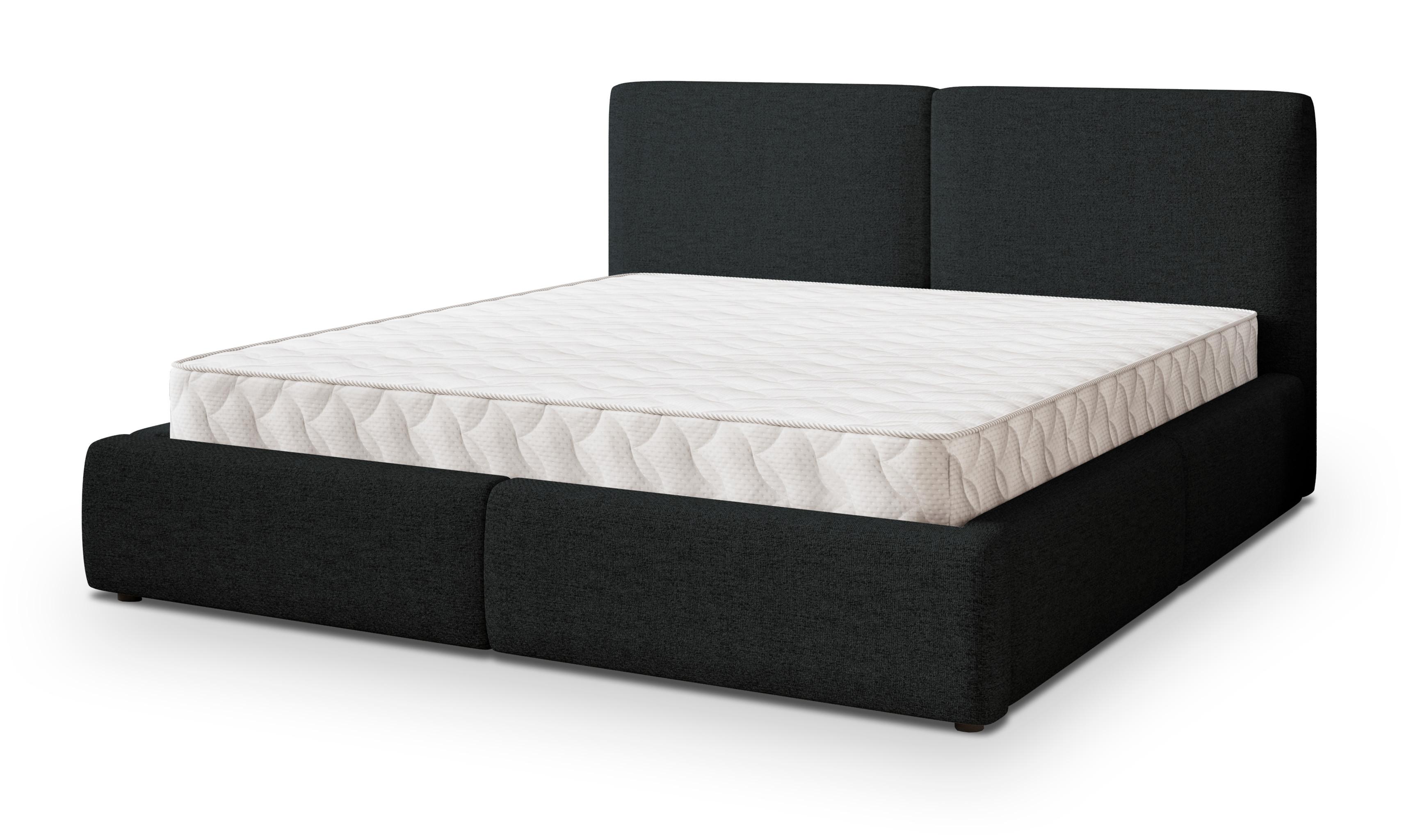Wohnli Möbelsuche - POLSTERBETT FELURO NV 200x200 cm mit Bettkästen - Schwarz