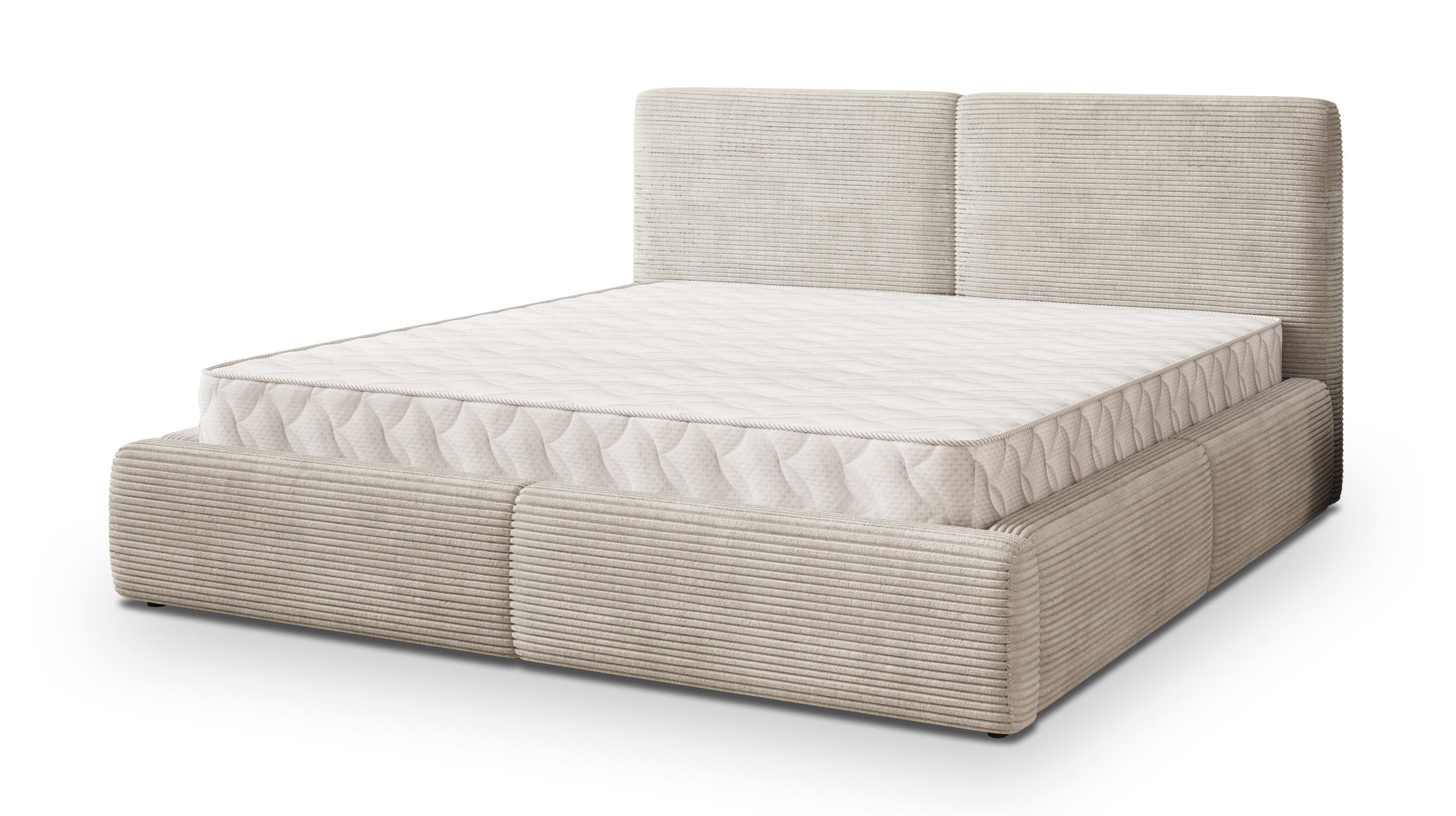wohnli-moebel-suche-800001734887 Wohnli Möbelsuche - POLSTERBETT FELURO P 200x200 cm mit Bettkästen - Creme