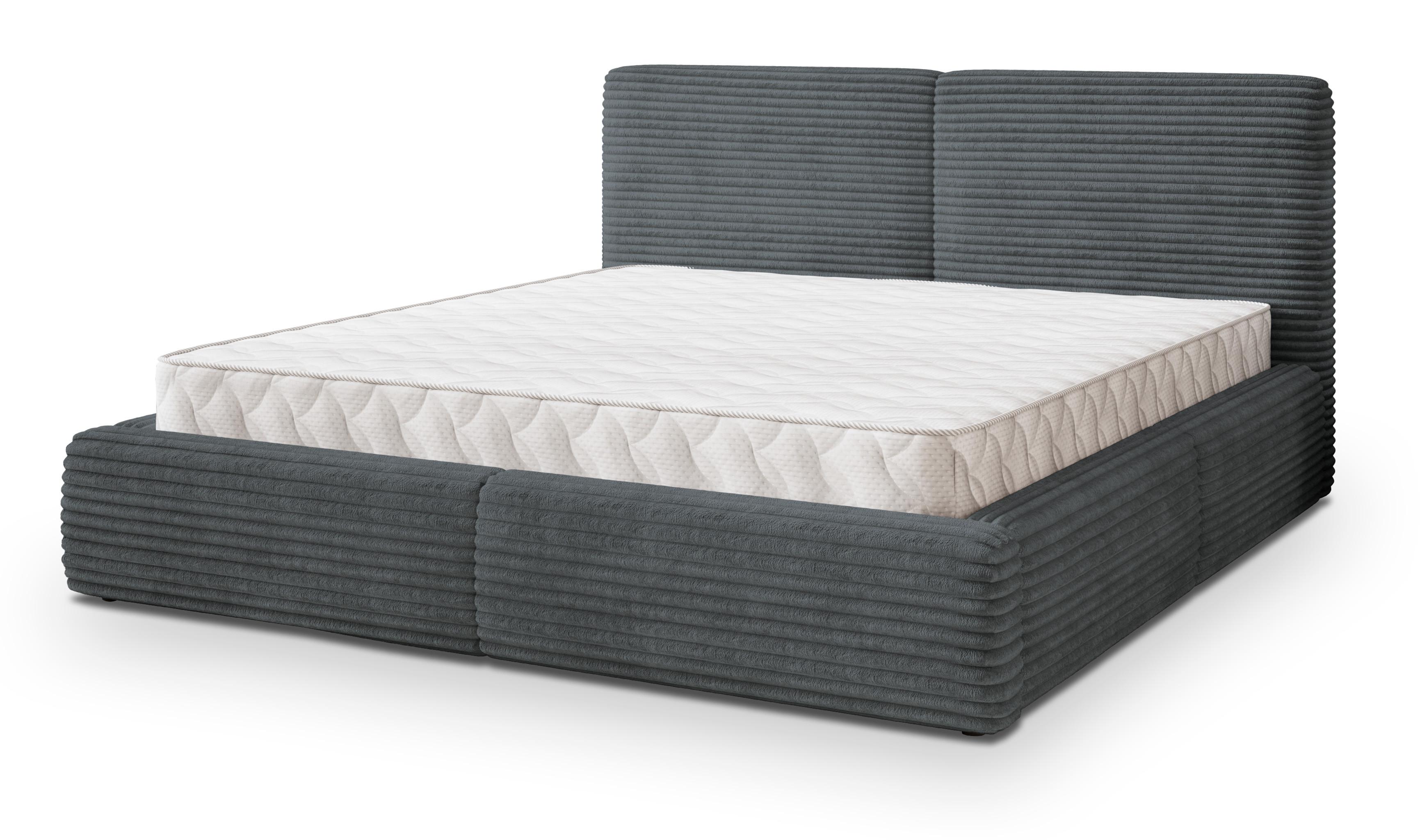 wohnli-moebel-suche-800001734940 Wohnli Möbelsuche - POLSTERBETT FELURO T 120x200 cm mit Bettkästen - Grau